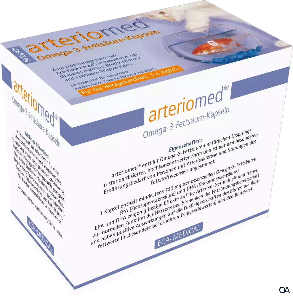 arteriomed® Omega-3-Fettsäure-Kapseln arteriomed® Omega-3-Fettsäure-Kapseln