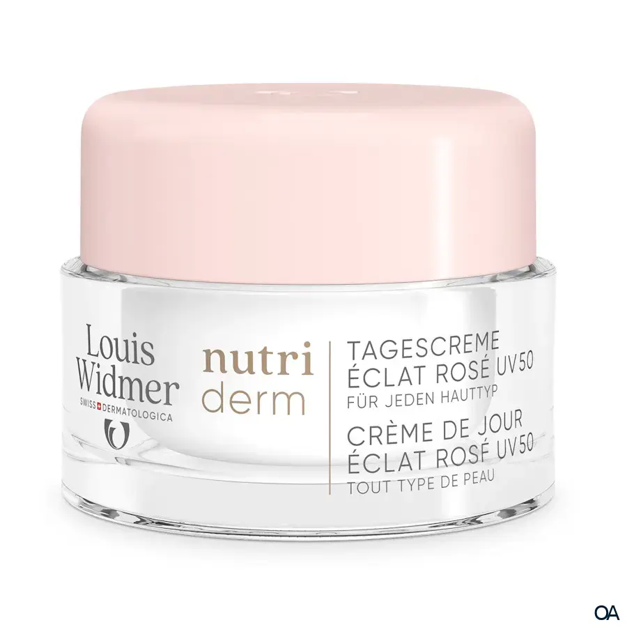Louis Widmer nutriderm Tagescreme Éclat Rosé UV 50 - leicht parfümiert