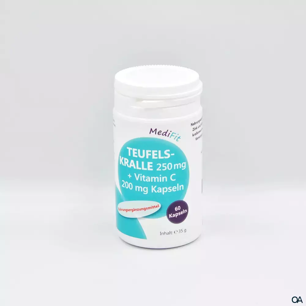 MediFit Teufelskralle 250 mg + Vitamin C 200 mg Kapseln MediFit Teufelskralle 250 mg + Vitamin C 200 mg Kapseln