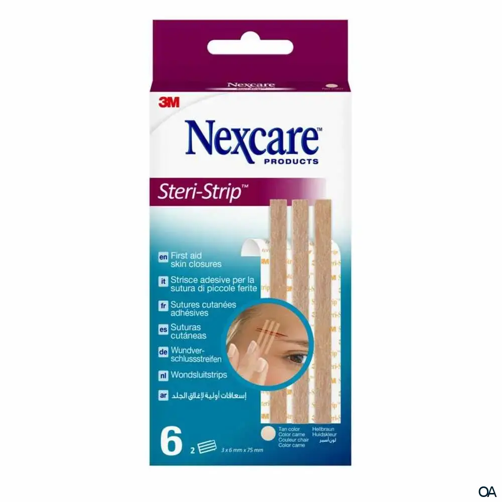 3M Nexcare™ Steri-Strip™ Wundverschlussstreifen, braun, 6 x 75 mm 3M Nexcare™ Steri-Strip™ Wundverschlussstreifen, braun, 6 x 75 mm