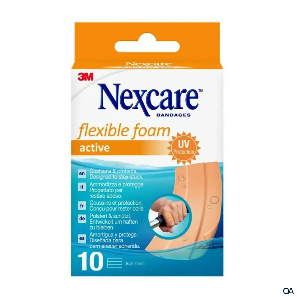 3M Nexcare™ Flexible Foam Active Band Pflaster, 6 x 10 cm