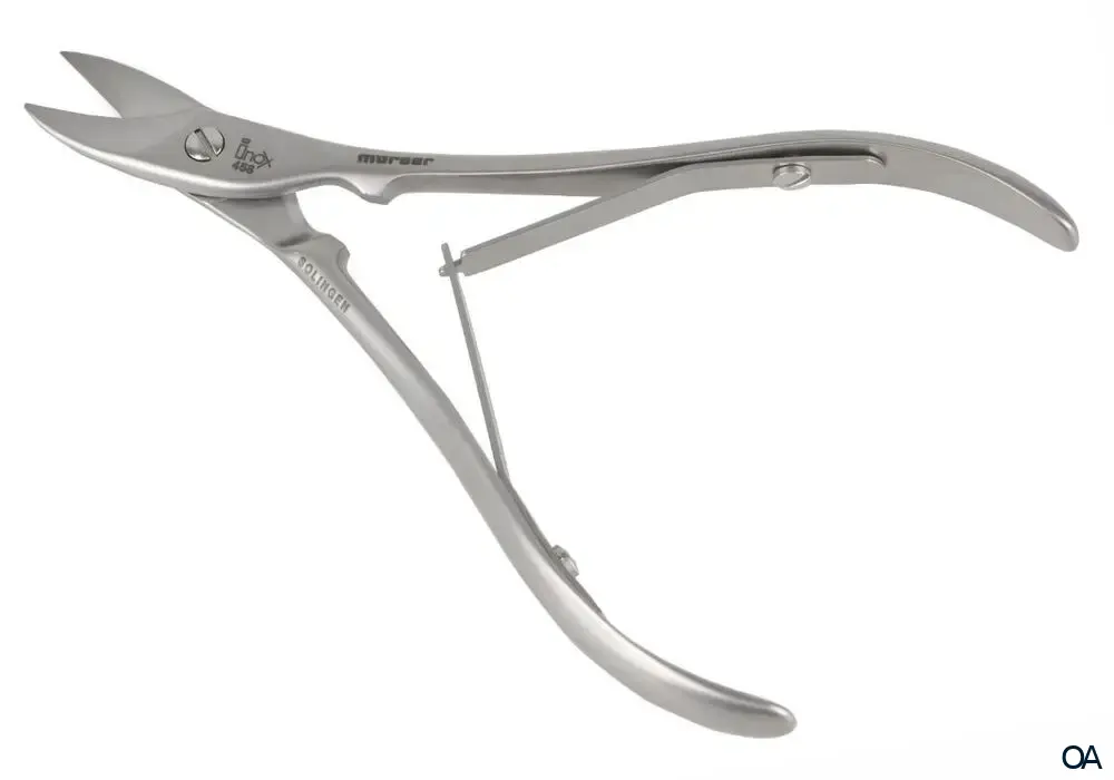 Mörser Solingen 458 Fußnagelschere Inox in Zangenform, 12 cm
