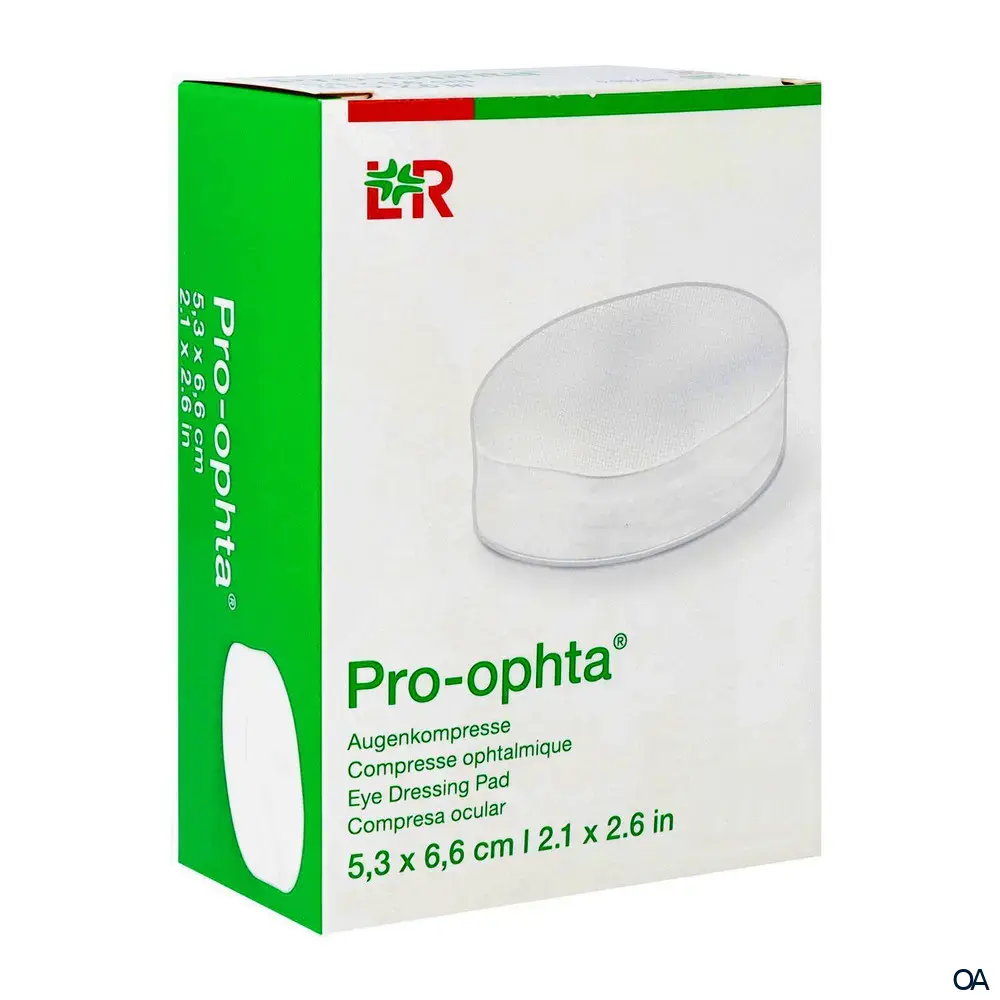 Pro-ophta® Augenkompressen unsteril, 6,6 x 5,3 cm