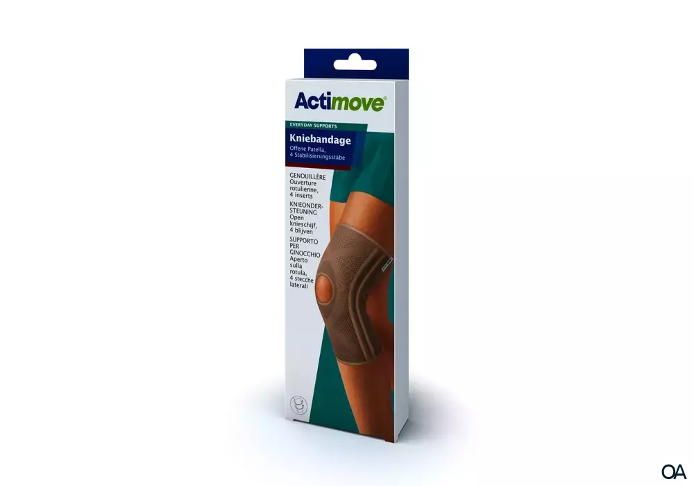 Actimove® Kniebandage Offene Patella, 4 Stabilisierungsstäbe - Extra Large Actimove® Kniebandage Offene Patella, 4 Stabilisierungsstäbe - Extra Large
