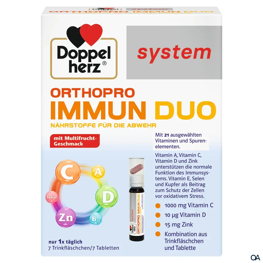 Doppelherz system ORTHOPRO IMMUN DUO Trinkfläschchen + Tabletten Doppelherz system ORTHOPRO IMMUN DUO Trinkfläschchen + Tabletten
