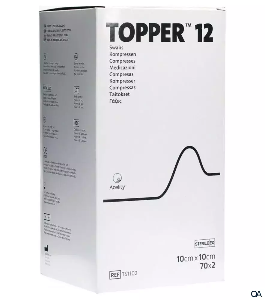3M Topper 12 sterile Kompressen 10 x 10 cm, 70 x 2 Stück 3M Topper 12 sterile Kompressen 10 x 10 cm, 70 x 2 Stück