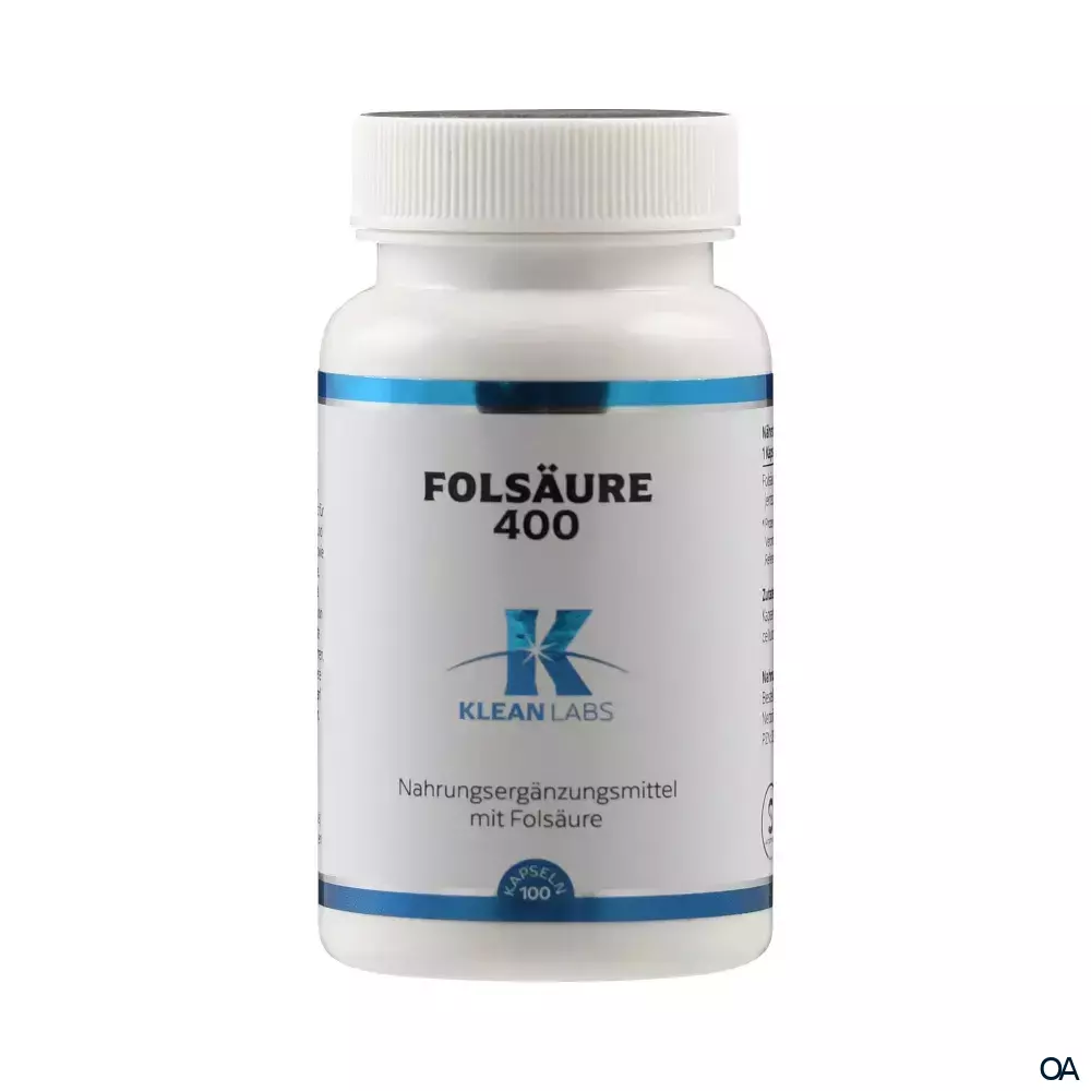 Klean Labs Folsäure 400 Kapseln Klean Labs Folsäure 400 Kapseln