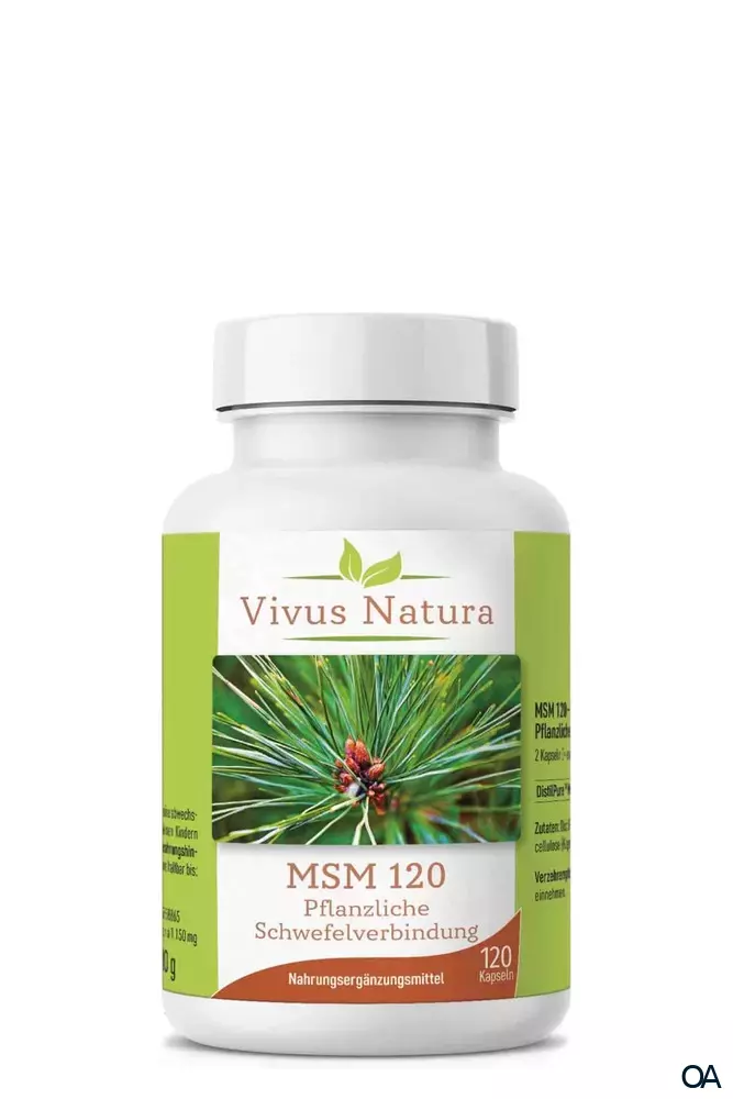 Vivus Natura MSM 120 Pflanzliche Schwefelverbindung Kapseln