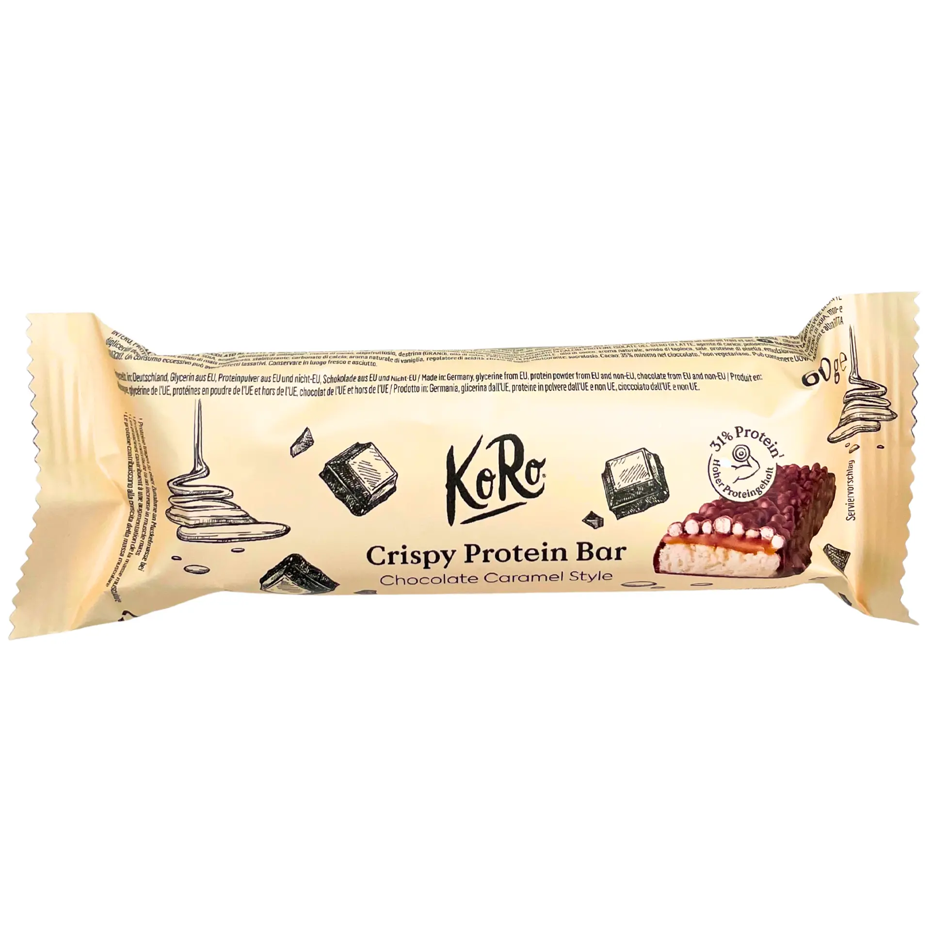 KORO Crispy Protein Bar Chocolate Caramel Style