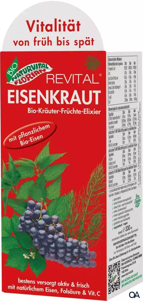 Bio Naturvital Florian Revital Eisenkraut Kräuter-Früchte-Elixier Bio Naturvital Florian Revital Eisenkraut Kräuter-Früchte-Elixier
