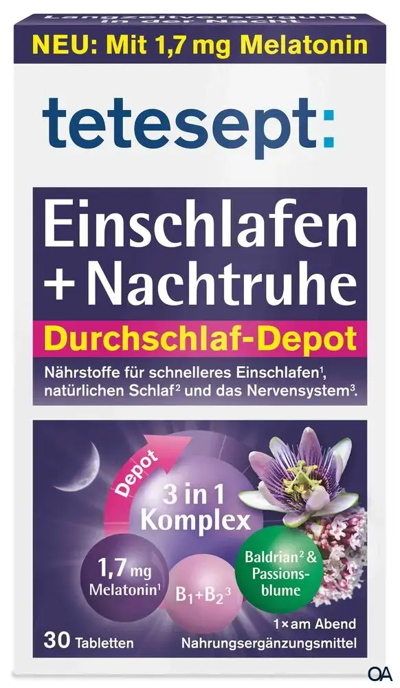 tetesept Einschlafen + Nachtruhe Durchschlaf-Depot Tabletten tetesept Einschlafen + Nachtruhe Durchschlaf-Depot Tabletten