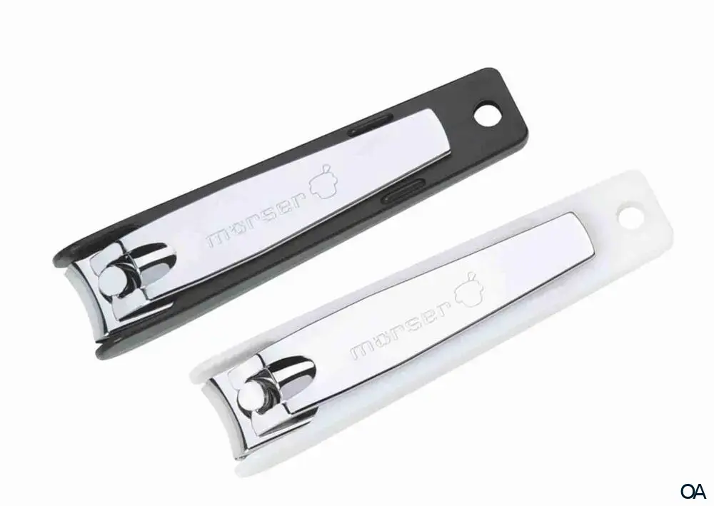 Mörser Solingen 473 Fußnagelknipser schwarz Inox rostfrei, mit Nagelfang, 9 cm