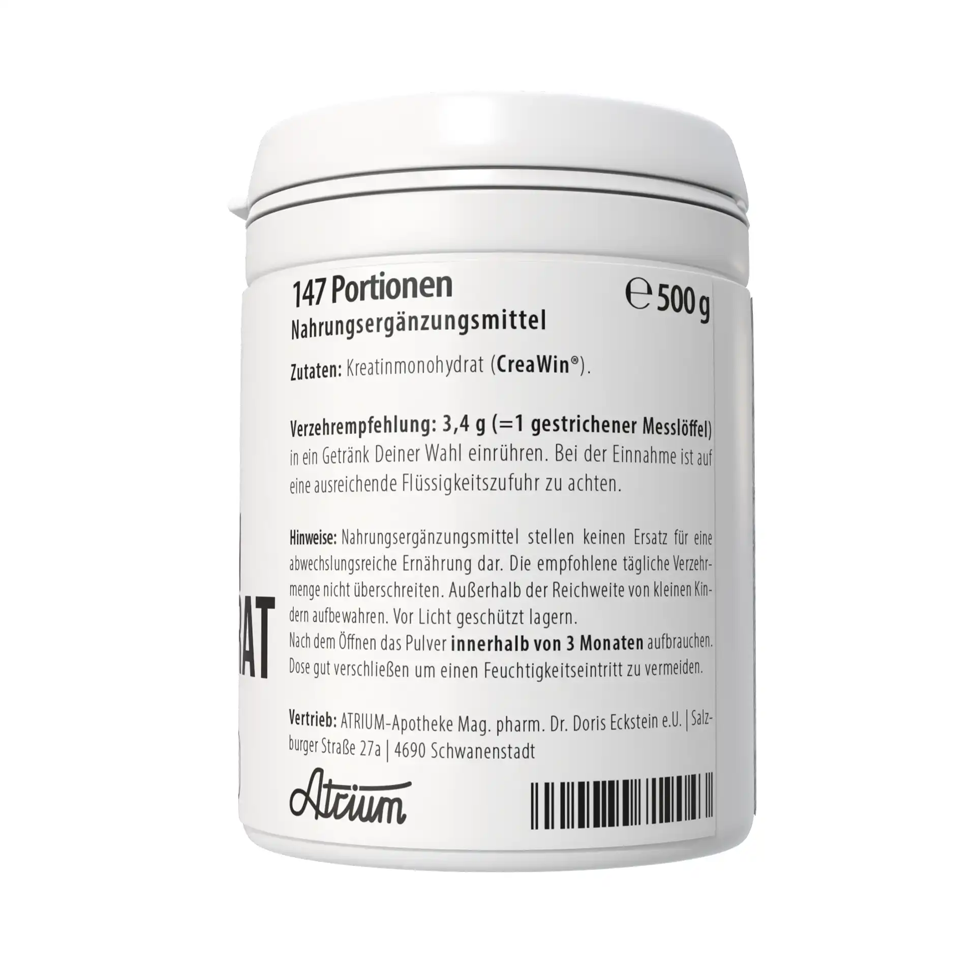ATRIUM Creawin Kreatinmonohydrat -Ansicht seitlich