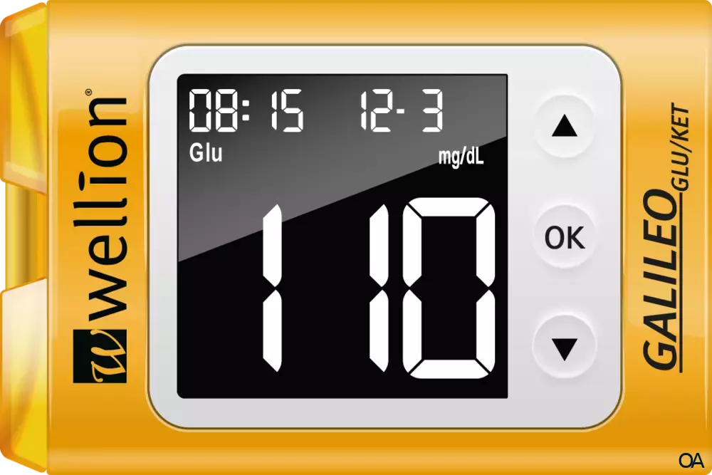 Wellion® GALILEO GLU/KET Blutzucker- & Keton-Messgerät Gelb Wellion® GALILEO GLU/KET Blutzucker- & Keton-Messgerät Gelb