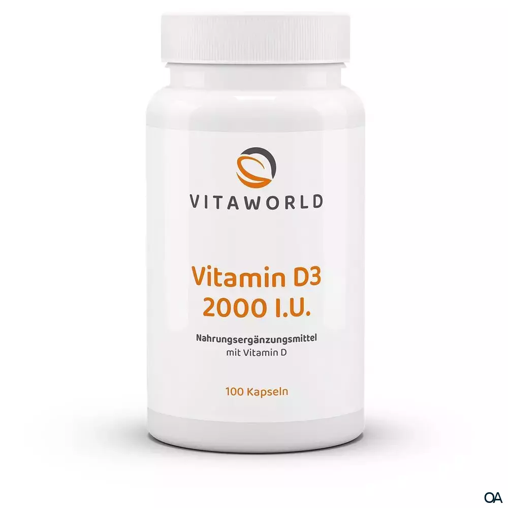 Vitaworld Vitamin D3 2000 I.U. Kapseln
