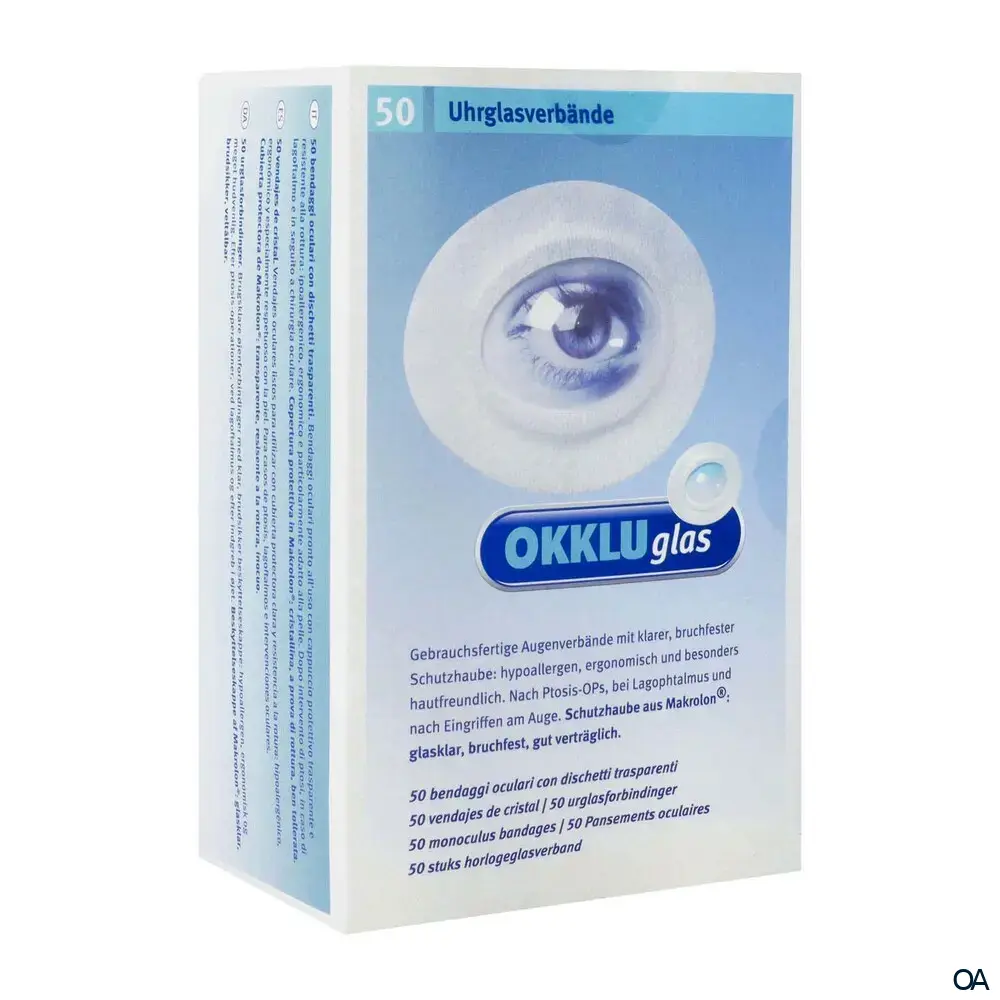 OKKLUglas® Uhrglasverband Selbstklebend 93 x 74 x 18 mm OKKLUglas® Uhrglasverband Selbstklebend 93 x 74 x 18 mm