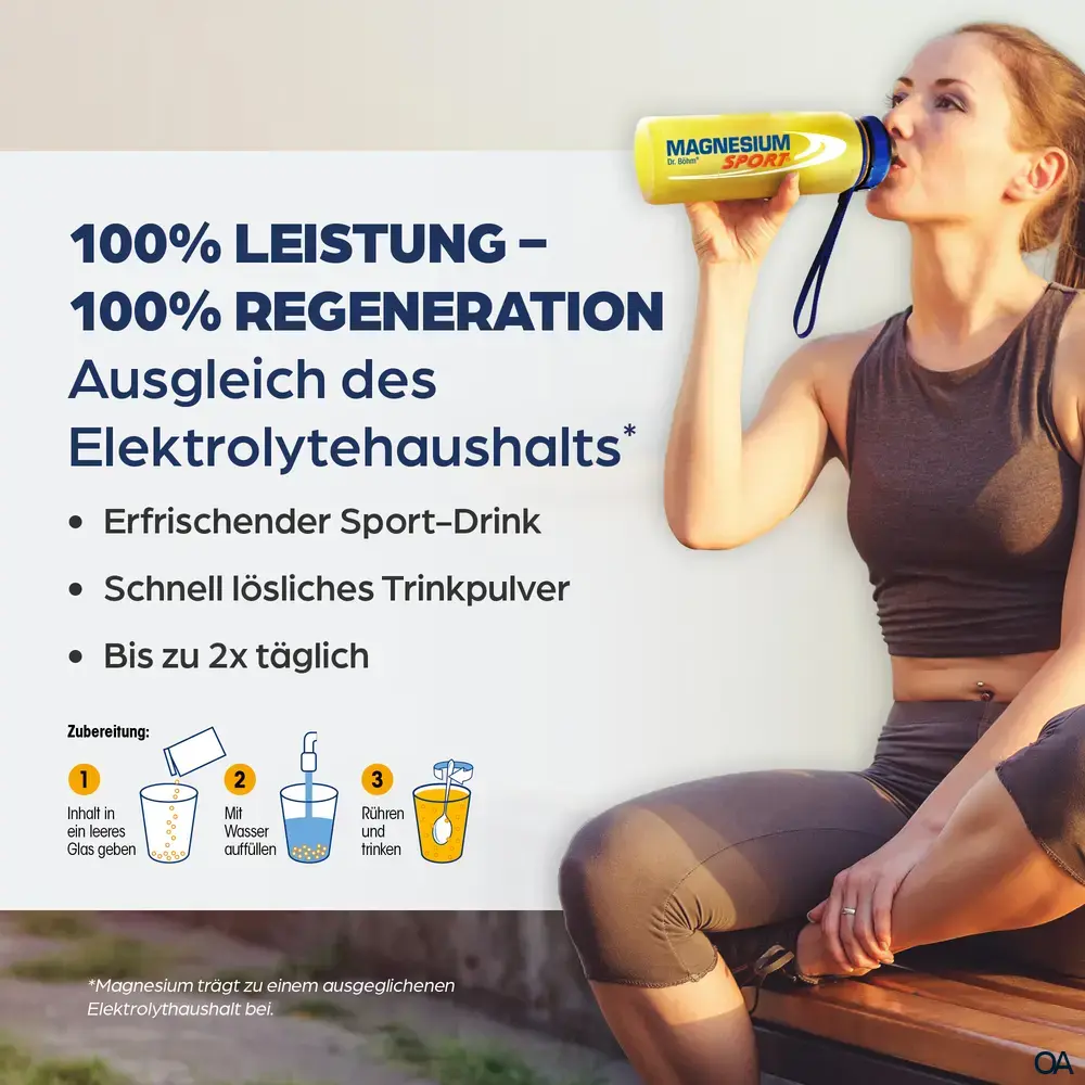 Dr. Böhm® Magnesium Sport® + Aminosäuren Brausegranulat Sachets
