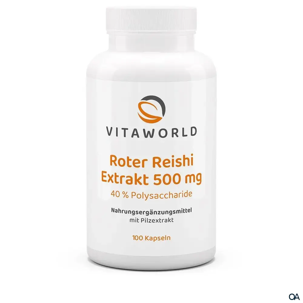 Vitaworld Roter Reishi Extrakt 500 mg 40% Polysaccharide Kapseln Vitaworld Roter Reishi Extrakt 500 mg 40% Polysaccharide Kapseln
