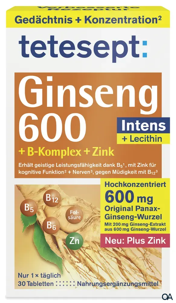 tetesept Ginseng 600 Intens Tabletten tetesept Ginseng 600 Intens Tabletten