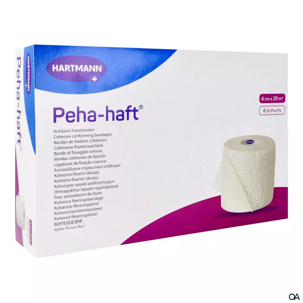 Peha-haft® latexfrei kohäsive Fixierbinde 6 cm x 20 m