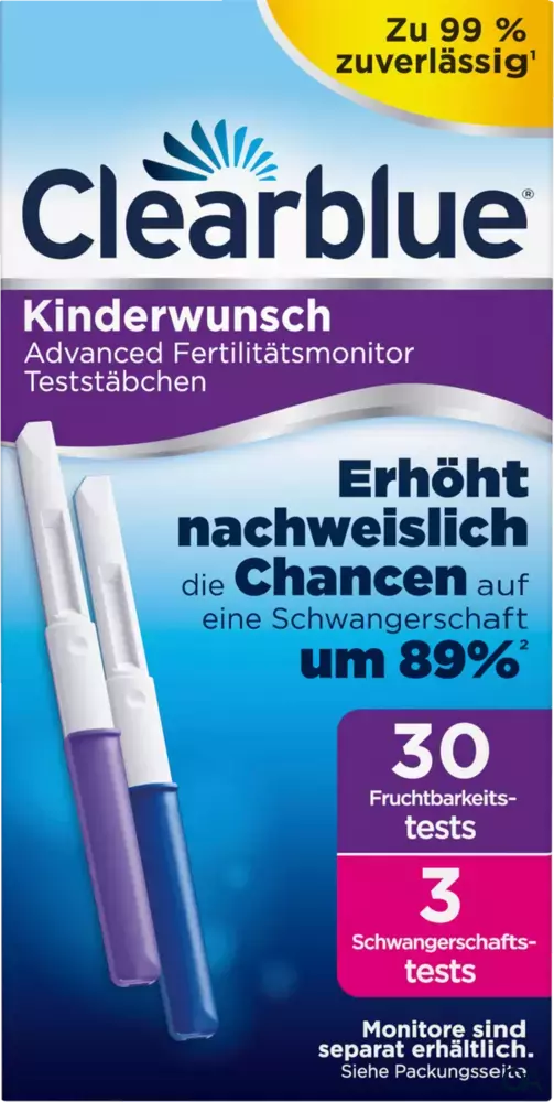 Clearblue Kinderwunsch Advanced Fertilitätsmonitor Teststäbchen Clearblue Kinderwunsch Advanced Fertilitätsmonitor Teststäbchen
