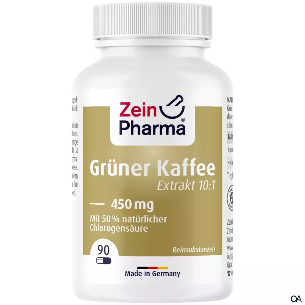 ZeinPharma Grüner Kaffee Extrakt 450 mg Kapseln ZeinPharma Grüner Kaffee Extrakt 450 mg Kapseln