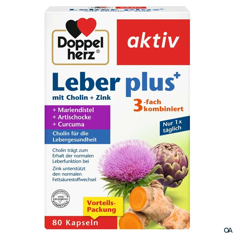 Doppelherz aktiv Leber plus mit Cholin + Zink Kapseln Doppelherz aktiv Leber plus mit Cholin + Zink Kapseln