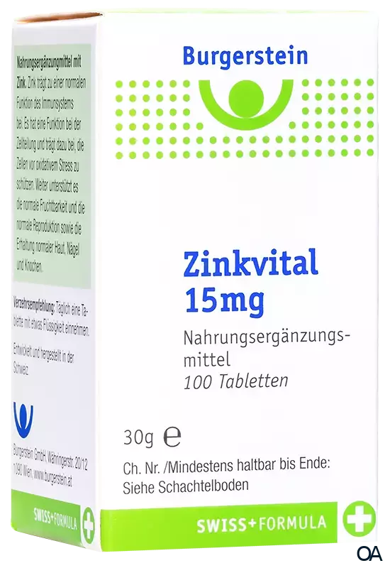 Burgerstein Zinkvital 15mg Tabletten Burgerstein Zinkvital 15mg Tabletten