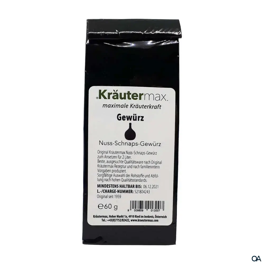 Kräutermax Nussschnaps Gewürz Ansatz Mischung für 2 Liter