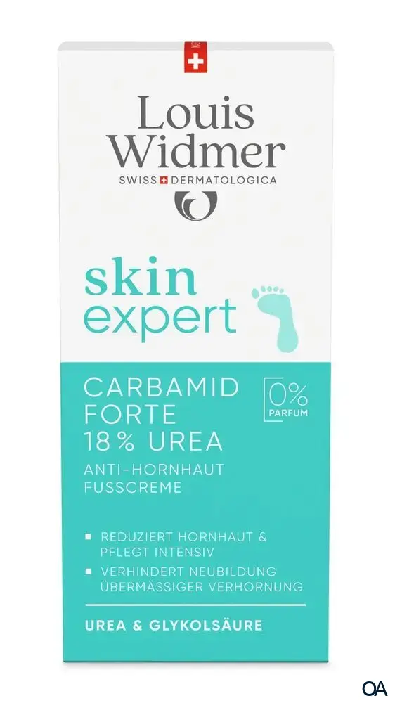 Louis Widmer skinexpert Carbamid Forte 18 % Urea Anti-Hornhaut Fusscreme ohne Parfum