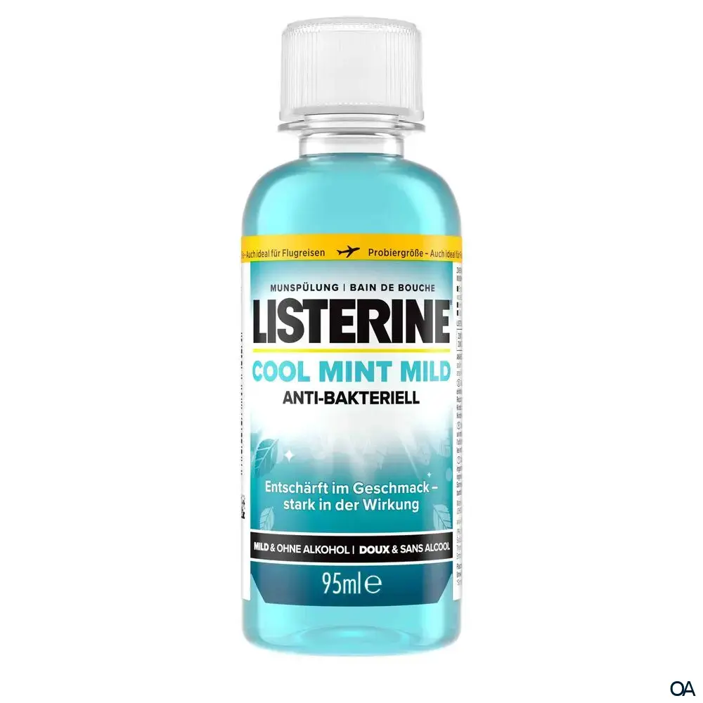 Listerine Cool Mint Milder Geschmack Mundspüllösung Listerine Cool Mint Milder Geschmack Mundspüllösung