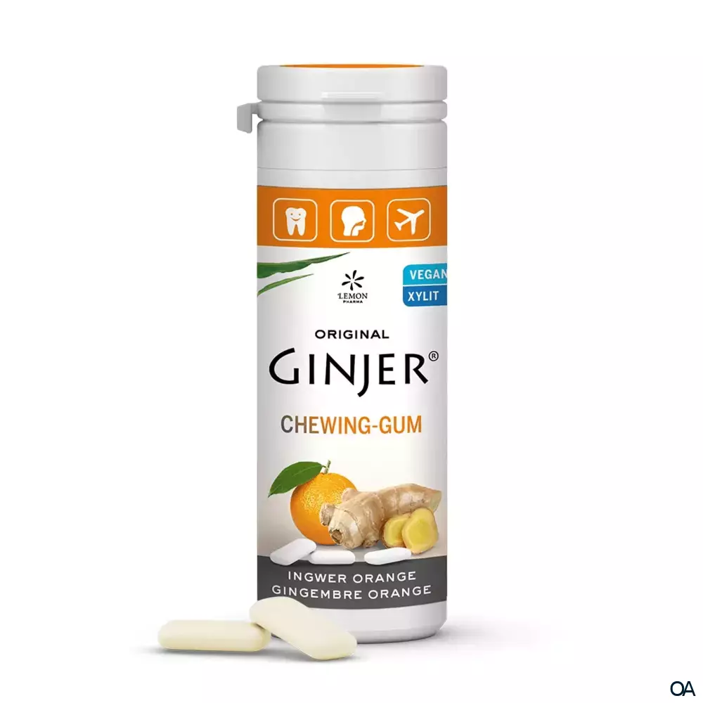 Lemon Pharma Ginjer® Ingwerkaugummi - Orange Lemon Pharma Ginjer® Ingwerkaugummi - Orange