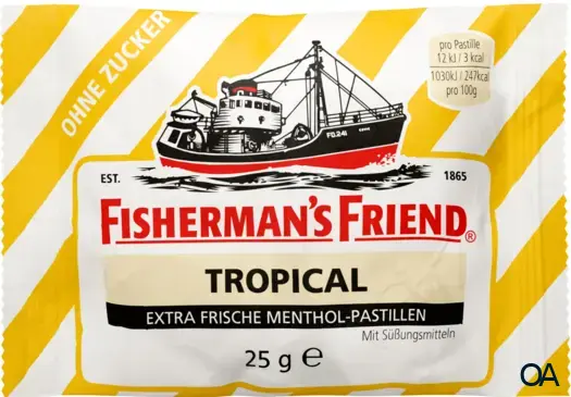 Fisherman's Friend Tropical Pastillen ohne Zuckerzusatz Fisherman's Friend Tropical Pastillen ohne Zuckerzusatz