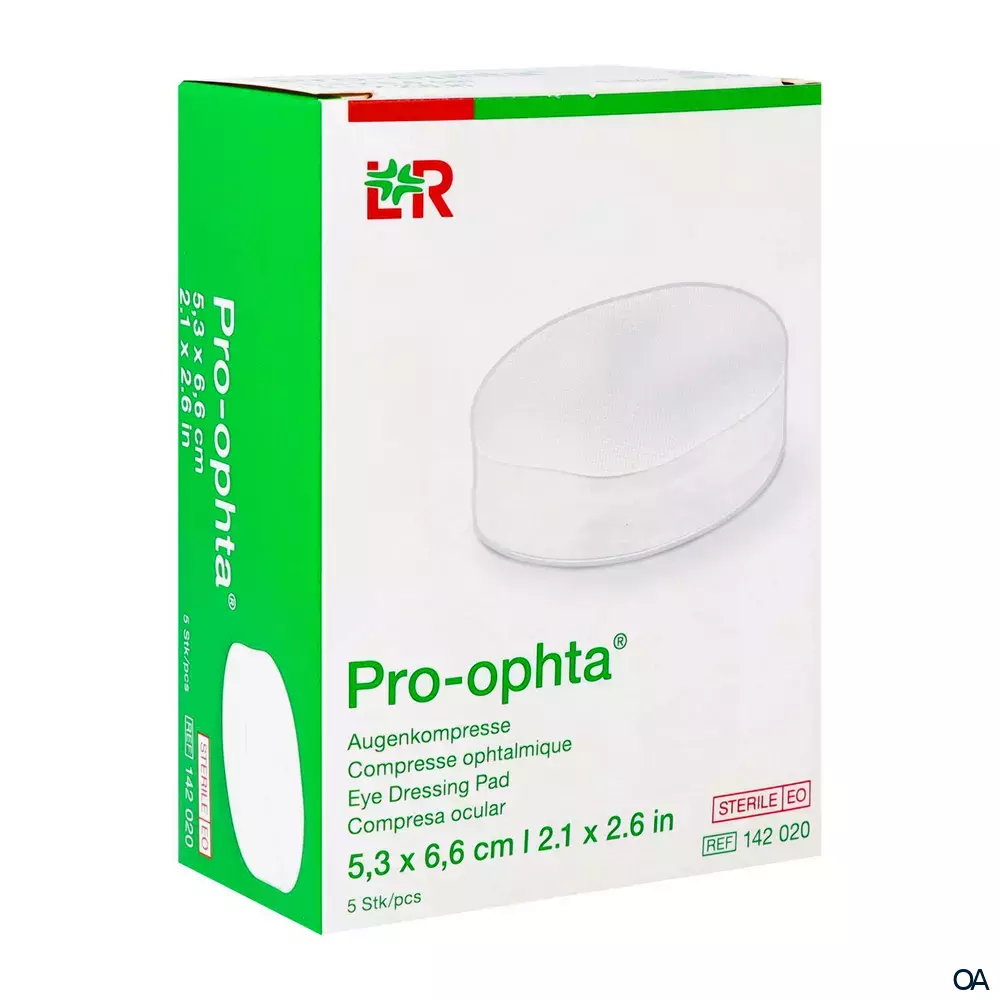 Pro-ophta® Augenkompressen steril, 6,6 x 5,3 cm Pro-ophta® Augenkompressen steril, 6,6 x 5,3 cm