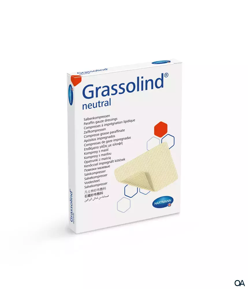 Grassolind® Salbenkompressen steril, einzeln eingesiegelt, 10 x 20 cm