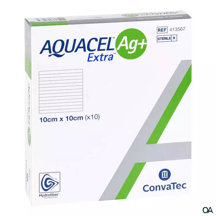ConvaTec Aquacel® Ag+ Extra Wundauflage steril, 10 x 10 cm