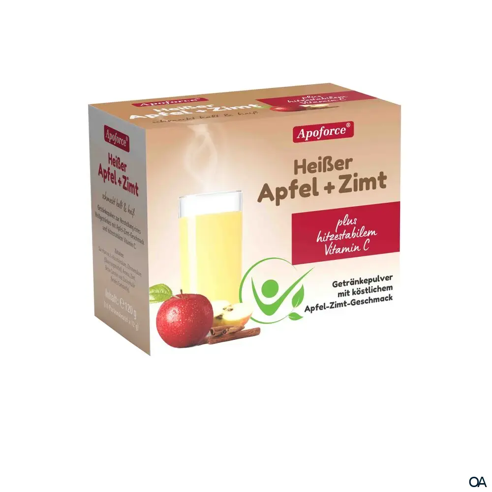 Apoforce® Heißer Apfel + Zimt Getränkepulver  Apoforce® Heißer Apfel + Zimt Getränkepulver