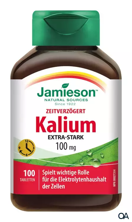 Jamieson Kalium 100 mg zeitverzögert Tabletten Jamieson Kalium 100 mg zeitverzögert Tabletten