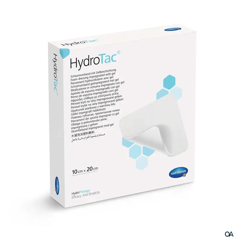 HydroTac® Schaumverband mit Gelbeschichtung steril, 10 x 20 cm