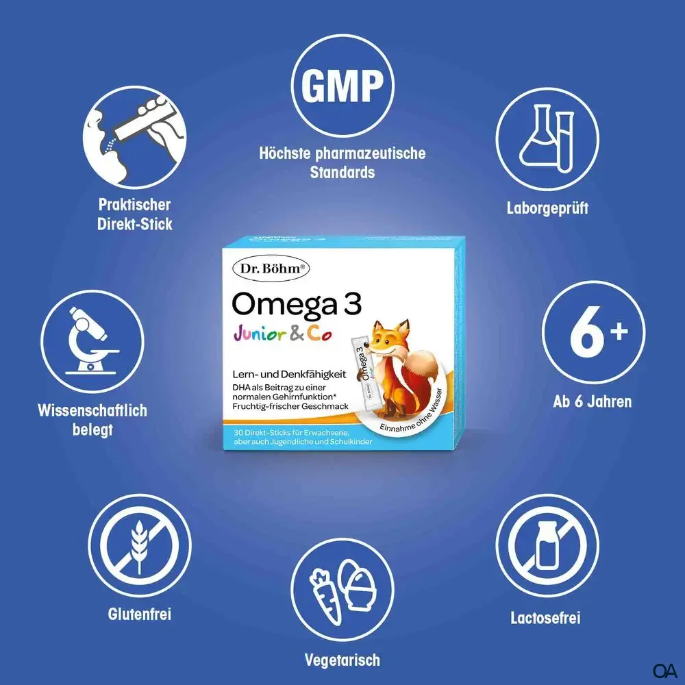 Dr. Böhm® Junior Omega 3 Direkt Sticks