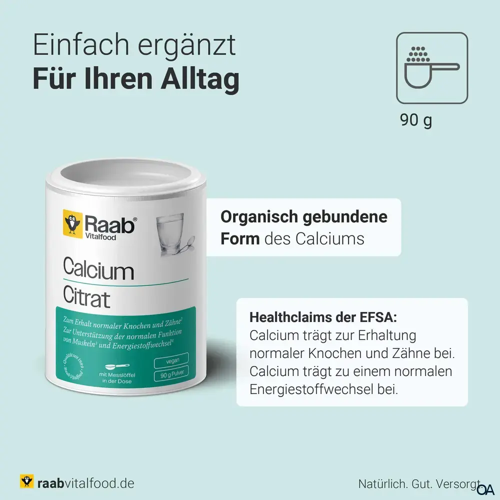 Raab® Vitalfood Calciumcitrat Pulver