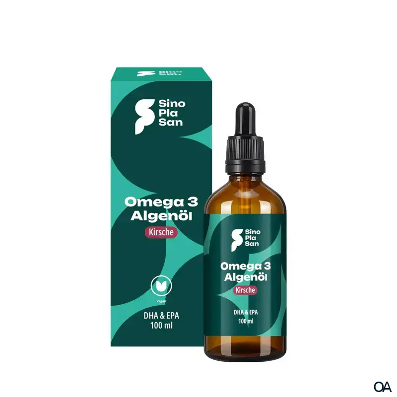 SinoPlaSan Omega 3 Algenöl DHA+EPA Kirsche Tropfen