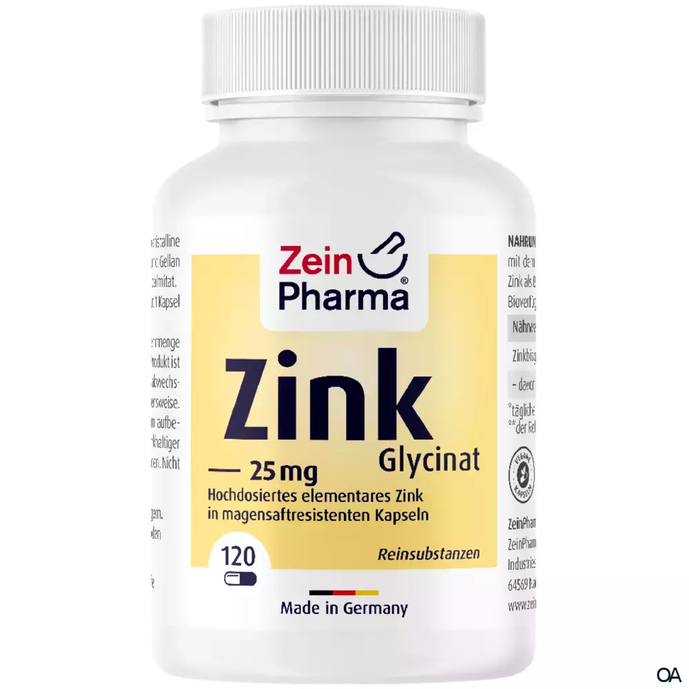 ZeinPharma Zink Glycinat Kapseln 25 mg