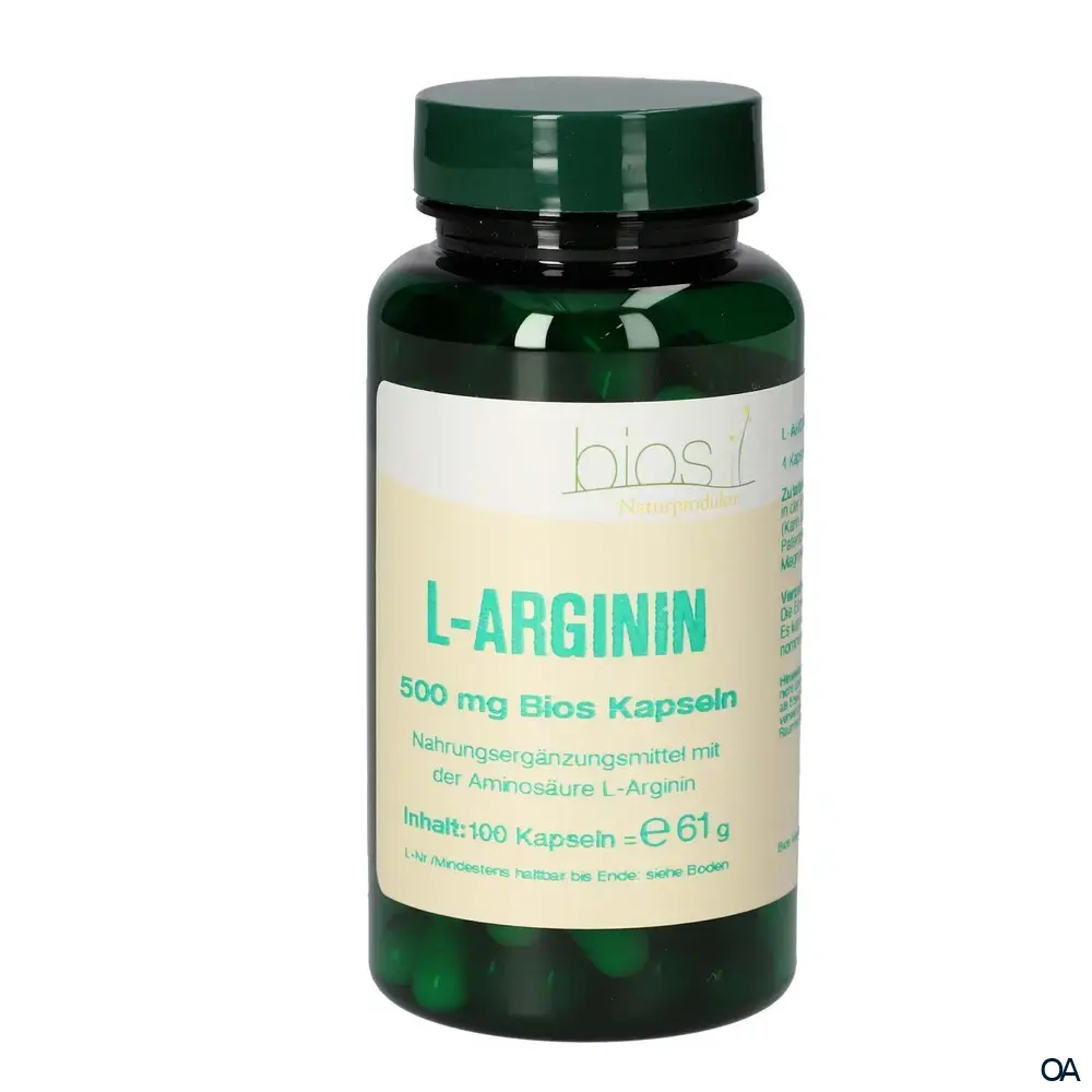 Bios L-Arginin 500 mg Kapseln Bios L-Arginin 500 mg Kapseln
