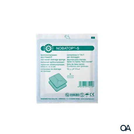 NOBATOP®-S Schlitzkompresse 6-fach, steril, 7,5 x 7,5 cm, 50 x 2 Stück
