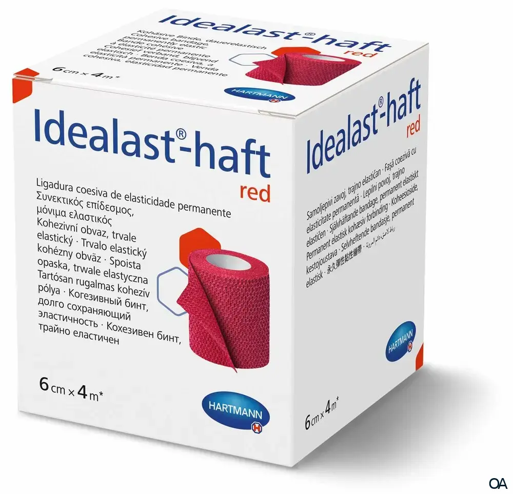Idealast®-haft Color Idealbinde Rot 6 cm x 4 m