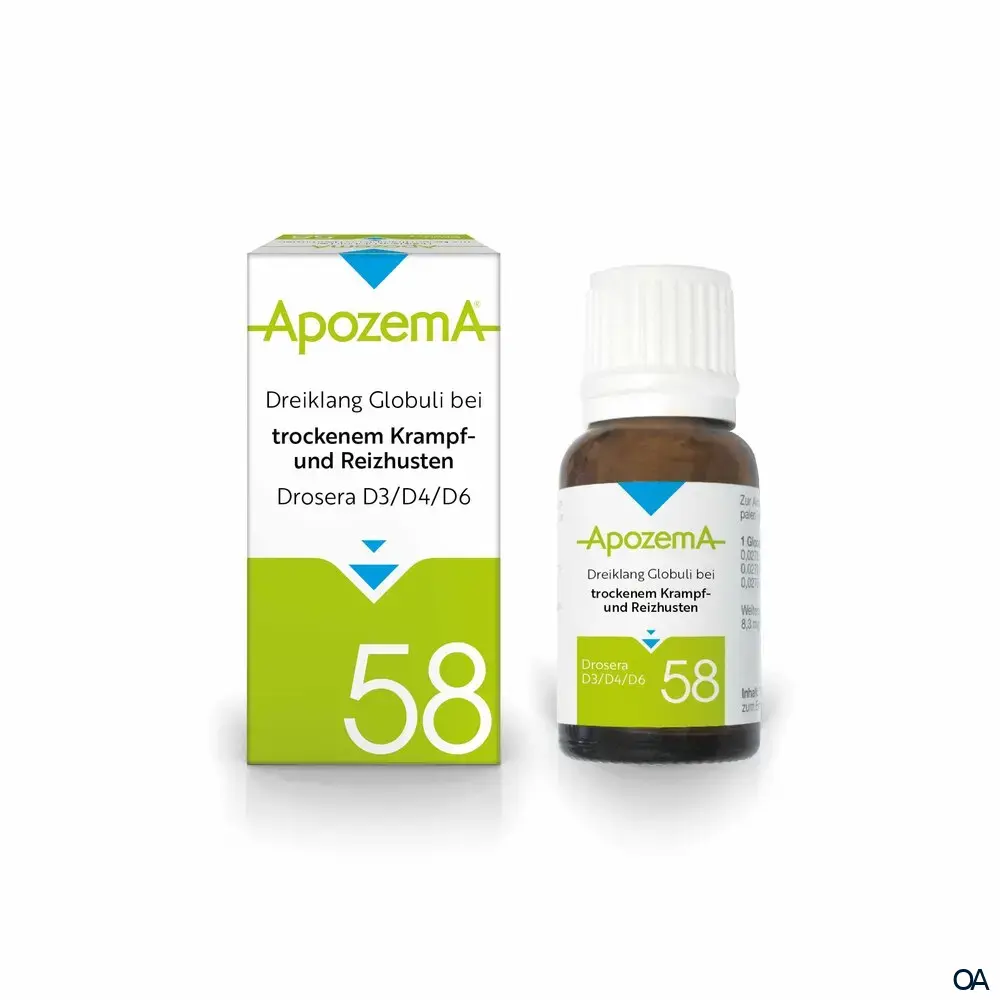 Apozema® Nr. 58: Dreiklang Globuli bei trockenem Krampf- und Reizhusten