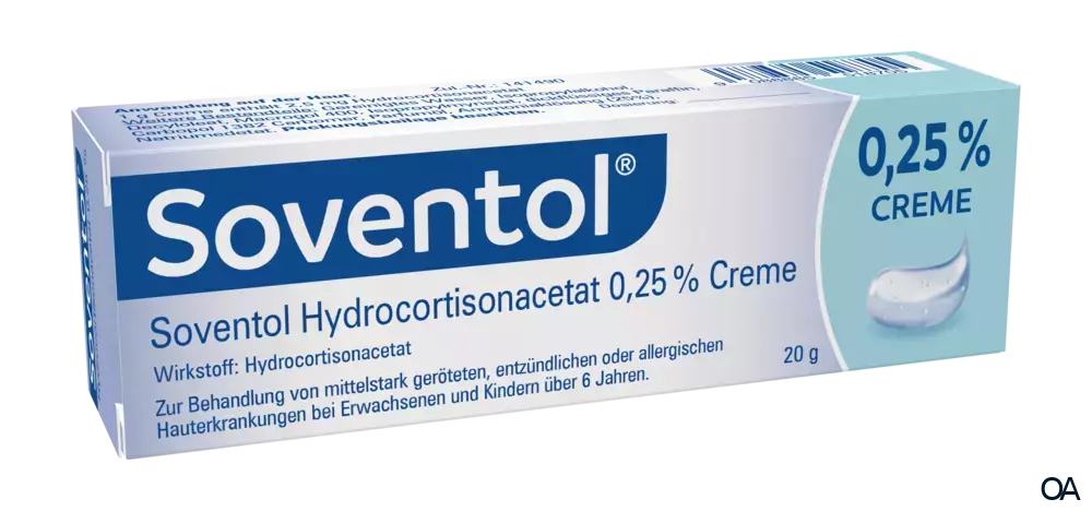 Soventol Hydrocortisonacetat 0,25 % Creme Soventol Hydrocortisonacetat 0,25 % Creme