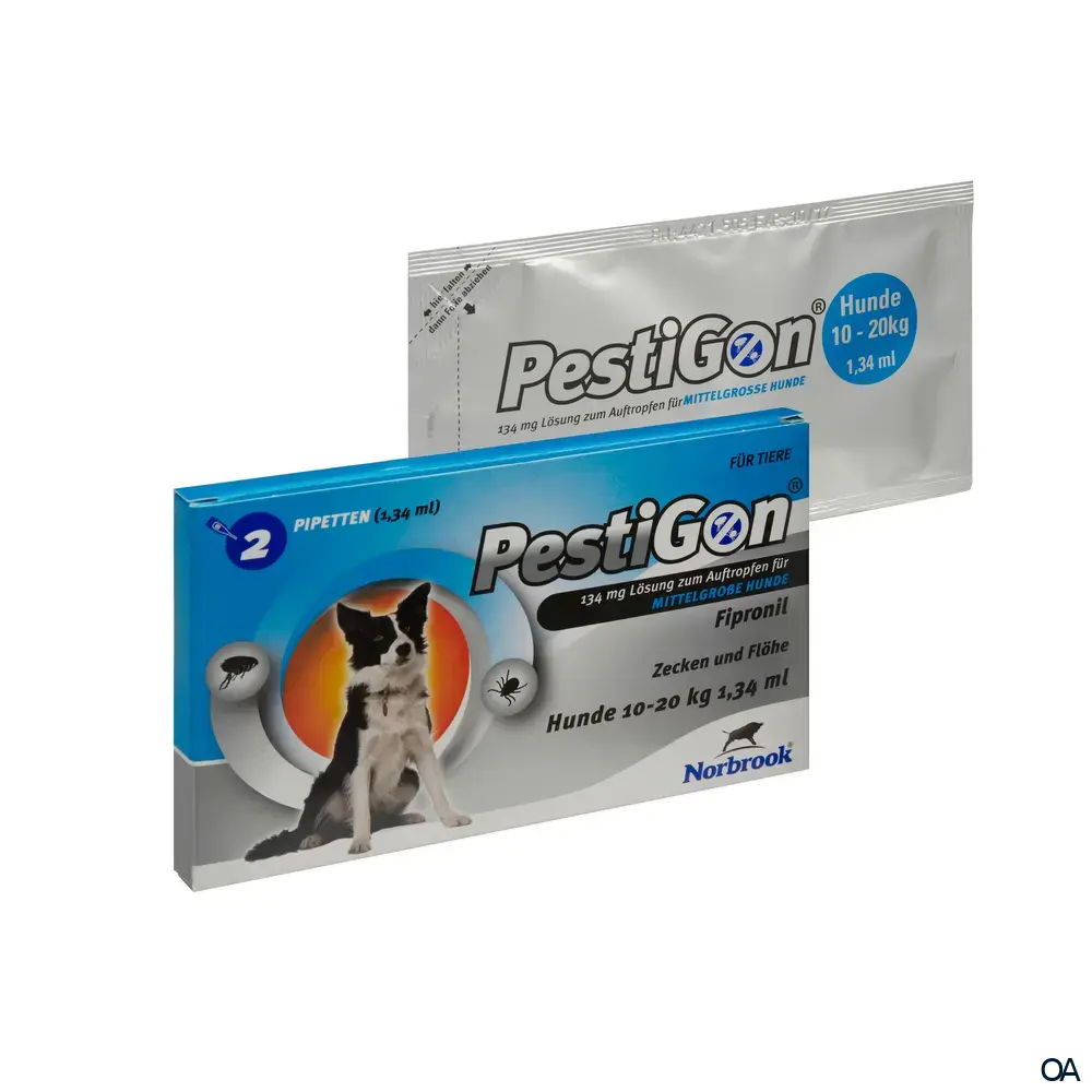 Pestigon 134 mg Lösung zum Auftropfen für mittelgroße Hunde