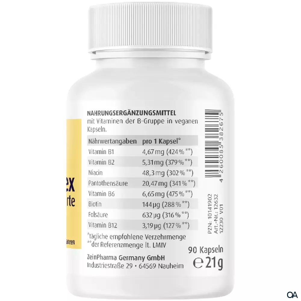 ZeinPharma Vitamin B-Komplex Forte + Biotin Kapseln